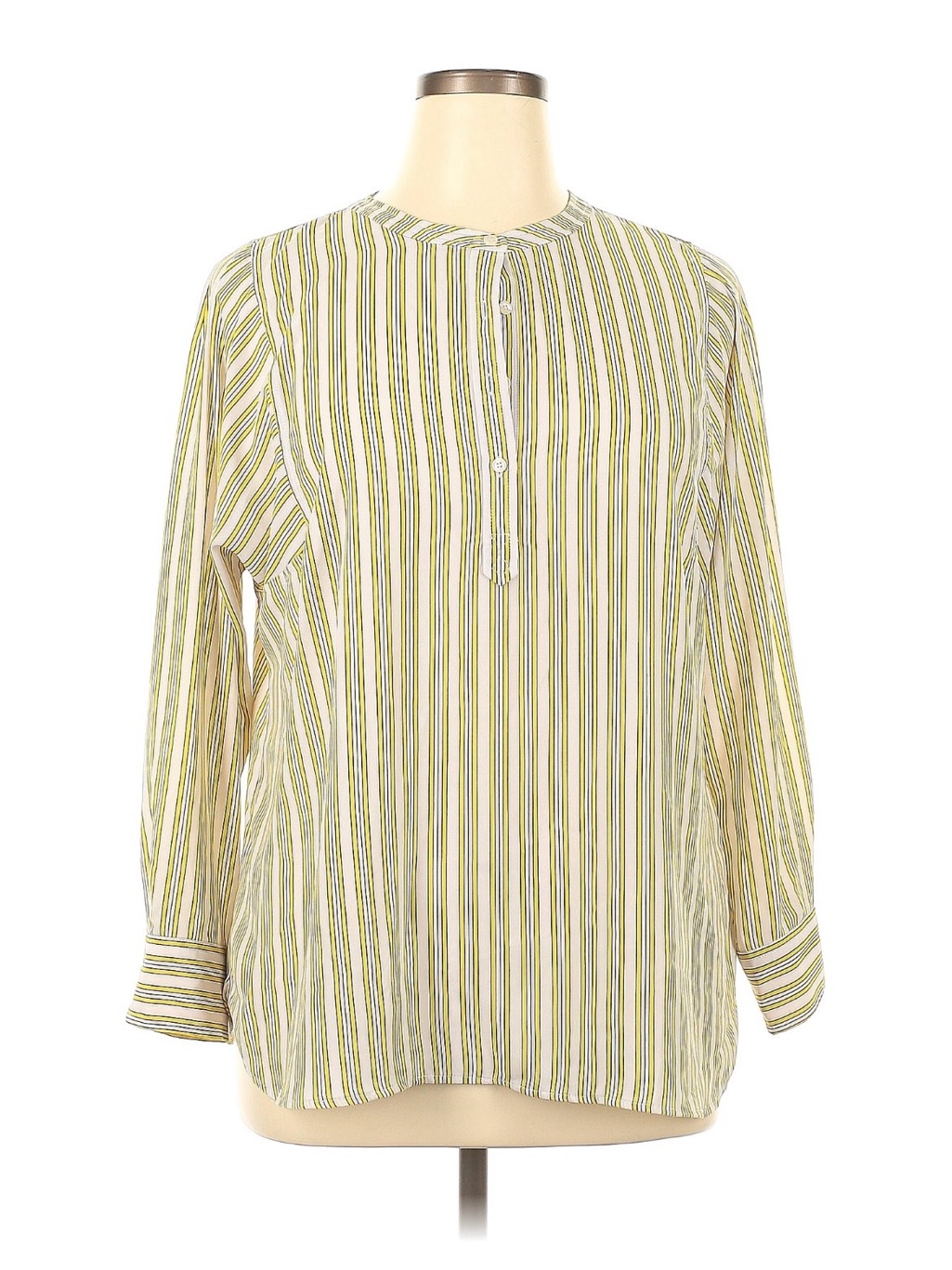 Talbots Yellow Stripe Long-Sleeve Shirt